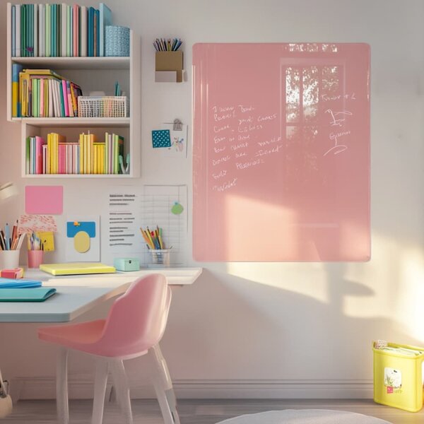Růžová tělová skleněná magnetická tabule Smatab® - 40 × 60 cm