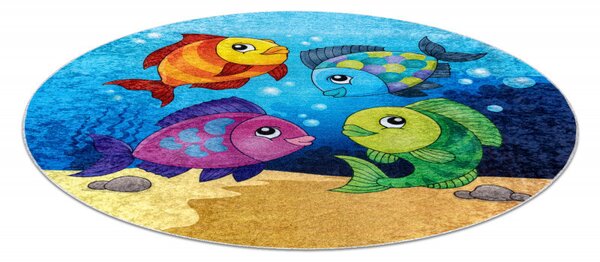 Dětský kusový koberec Junior 51594.801 Ocean Kruh Ø 80 cm