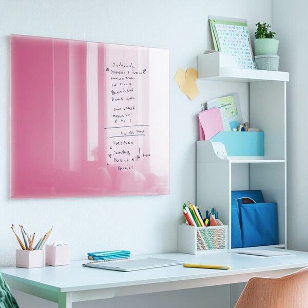 Růžová perlová skleněná magnetická tabule Smatab® - 40 × 60 cm