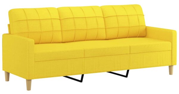 3dílná sedací souprava s poduškami světle žlutá textil 3201319