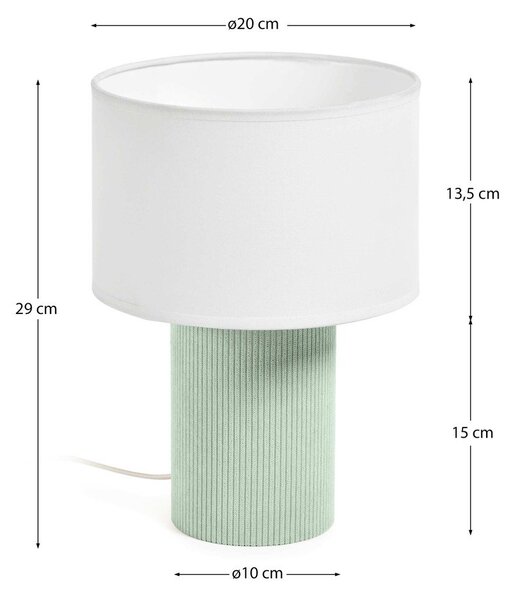 Bílá/tyrkysová dětská lampička Bianella – Kave Home
