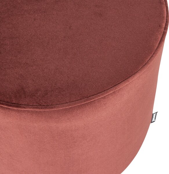 LÉTO -15% WOOOD Červený sametový taburet Sara ø 46 cm