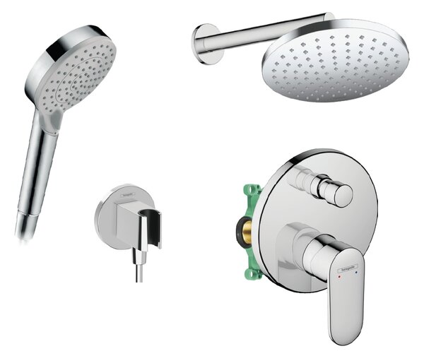 Hansgrohe set 20 - Sprchový systém pod omítku s pákovou baterií, komplet, chrom