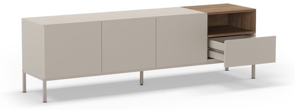 Krémový TV stolek 180x55 cm Cailin – Marckeric