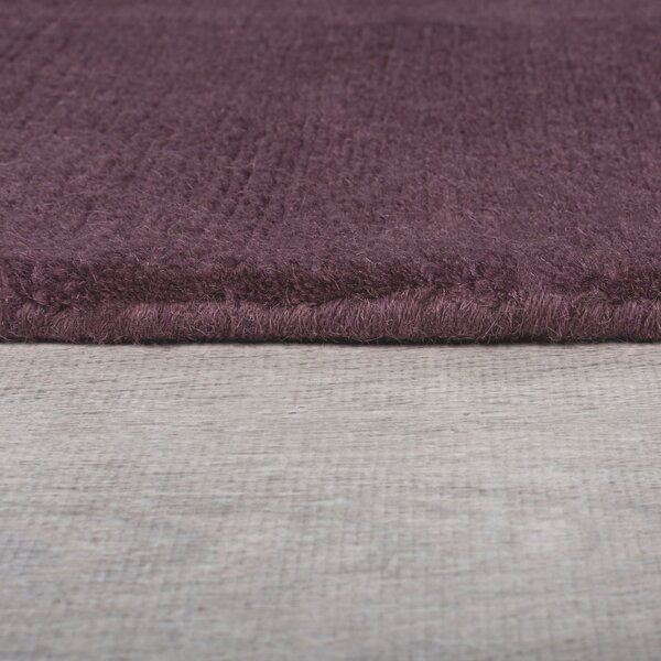 Kusový ručně tkaný koberec Tuscany Textured Wool Border Purple 160x230 cm