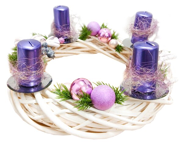 Fialovy adventni svícen