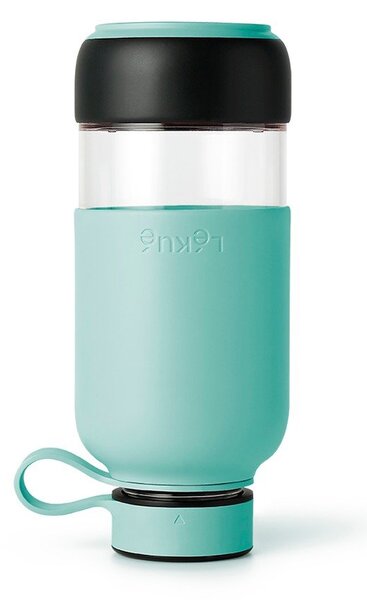 Tyrkysová cestovní skleněná lahev 500 ml To Go – Lékué