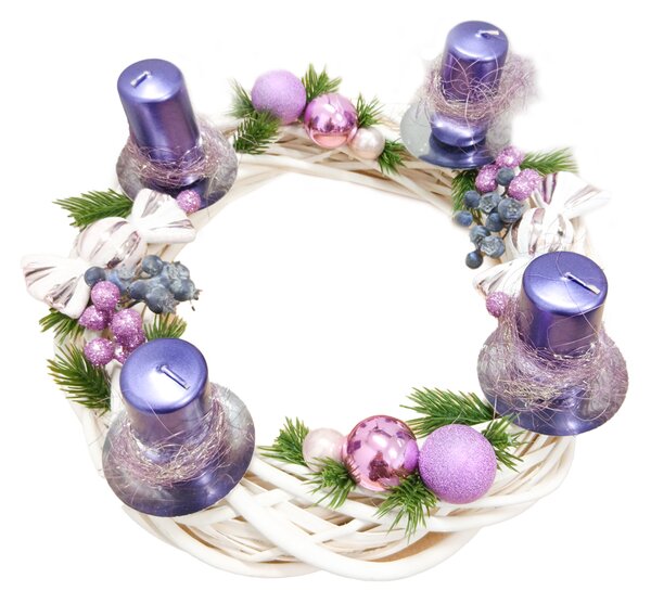 Fialovy adventni svícen