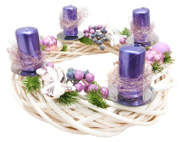 Fialovy adventni svícen
