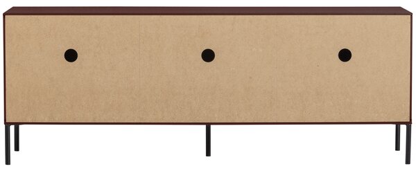 WOOOD Červený dřevěný TV stolek New Gravure 150 x 44 cm