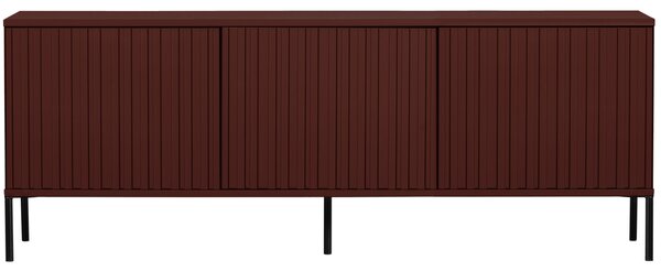 WOOOD Červený dřevěný TV stolek New Gravure 150 x 44 cm