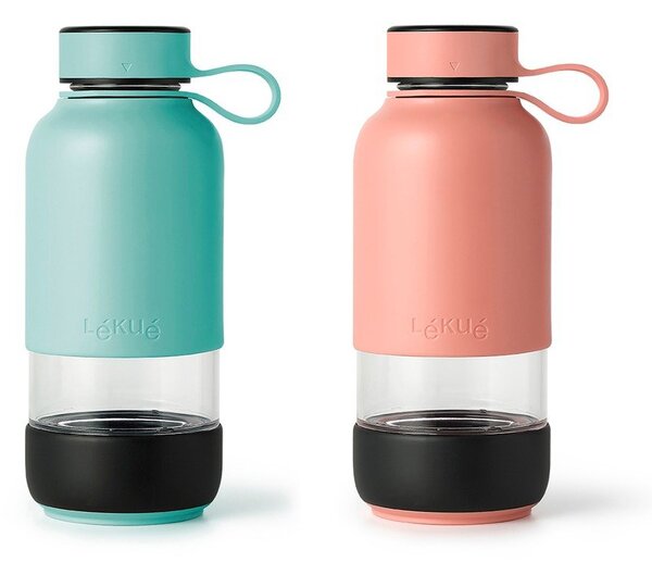 Tyrkysová cestovní skleněná lahev 500 ml To Go – Lékué