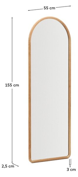 Nástěnné zrcadlo s dřevěným rámem 55x155 cm Milsa – Kave Home