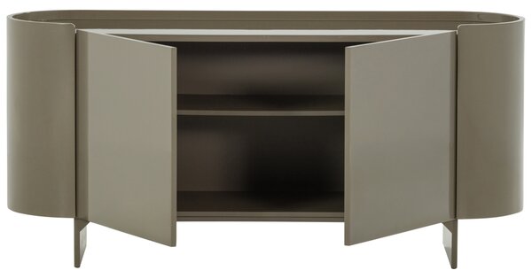 WOOOD Zelená lakovaná komoda Liora 160 x 45 cm