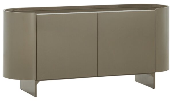 WOOOD Zelená lakovaná komoda Liora 160 x 45 cm