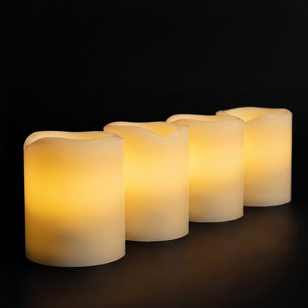 SOLIGHT LED vánoční svíčky z pravého vosku, sada 4ks, 4,5x6cm, časovač, baterie CR2032, IP20