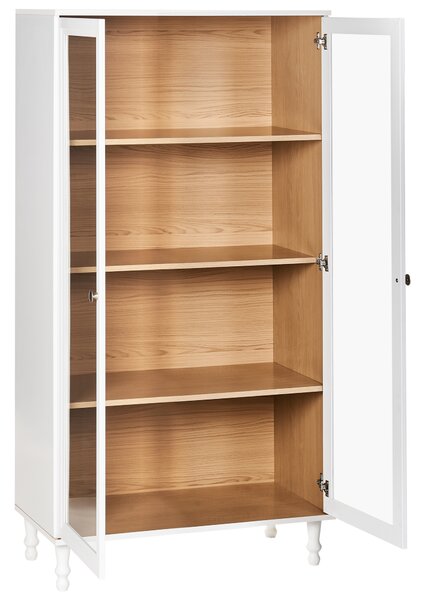 Skleněná vitrína TINGLEDALE 80 cm Bílá
