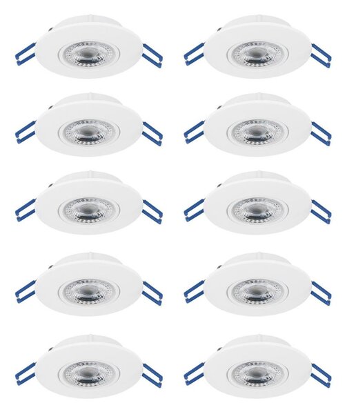 Eglo 300187 - SADA 10xLED Podhledové svítidlo GEDREZ LED/4,9W/230V pr. 9 cm bílá