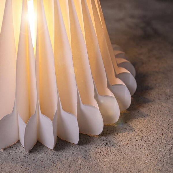 SOLIGHT LED vánoční anděl skládací papírový, 2x LED, 37cm, časovač, 3x AA, IP20, bílý