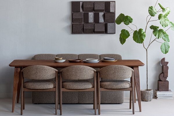 WOOOD Hnědý dřevěný jídelní stůl Rubo 220 x 95 cm