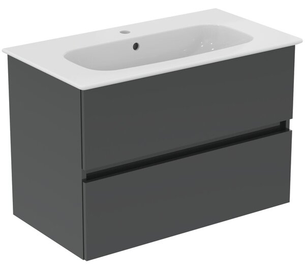 Ideal Standard i.life - Umyvadlo se skříňkou 800 mm, tmavě šedá