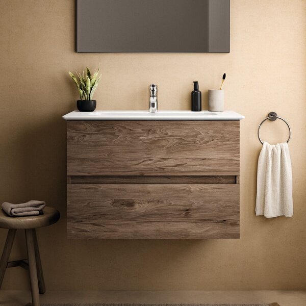 Ideal Standard i.life - Umyvadlo se skříňkou 800 mm, ořech