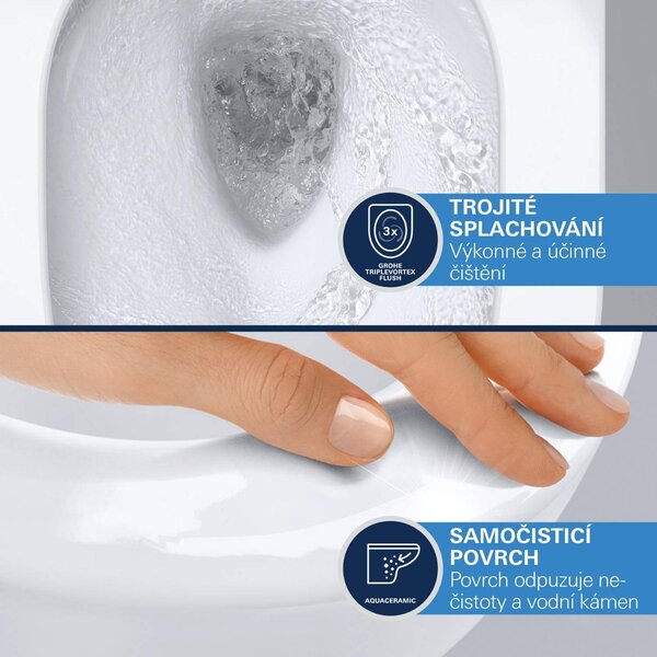 GROHE Sensia - Závěsná sprchová toaleta + Rapid SLX Sada 4 v 1, alpská bílá 36509SH0