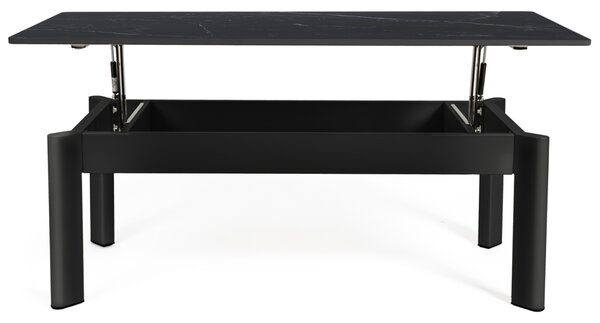 Somcasa Černý keramický rozkládací konferenční stolek Roland 120 x 60 cm
