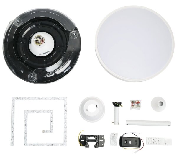 Aigostar - LED Stmívatelný stropní ventilátor LED/36W/230V 2700-6500K + DO bílá