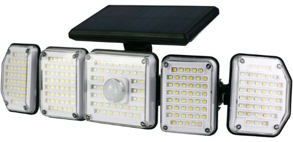Venkovní solární světlo LED s čidlem pohybu 2,5W 486lm, CCT, dálkové ovládání