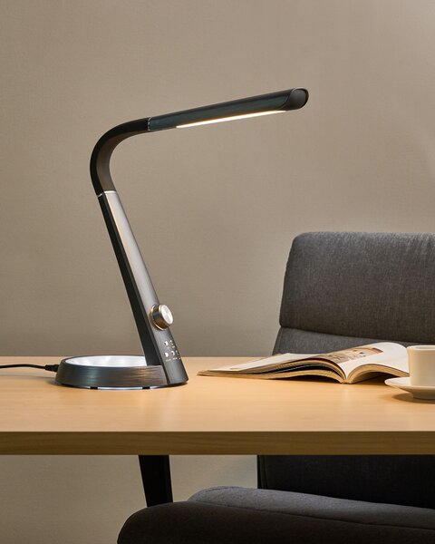 LED stolní lampa CANOPUS s USB portem Černá