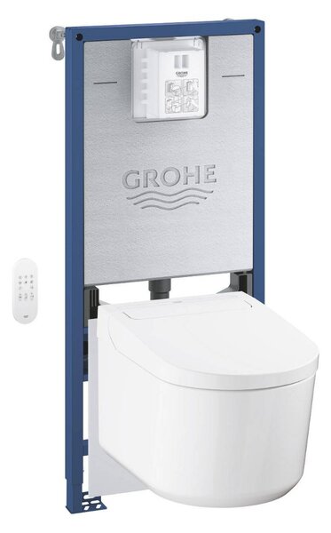 GROHE Sensia - Závěsná sprchová toaleta + Rapid SLX Sada 4 v 1, alpská bílá 36509SH0