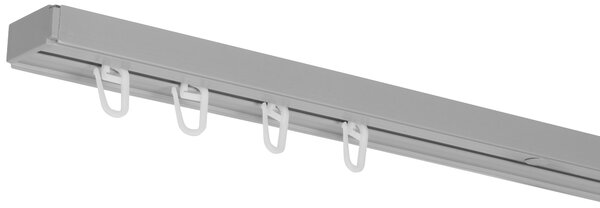 Dekodum Stropní kolejnice z PVC jednořadá šedá Délka: 220 cm, Typ přichycení: háčky