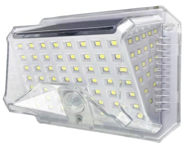 Venkovní solární světlo LED s čidlem pohybu 1,5W 120lm, studená, 3 režimy
