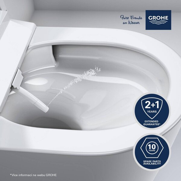GROHE Sensia - Závěsná sprchová toaleta + Rapid SLX Sada 4 v 1, alpská bílá 36509SH0
