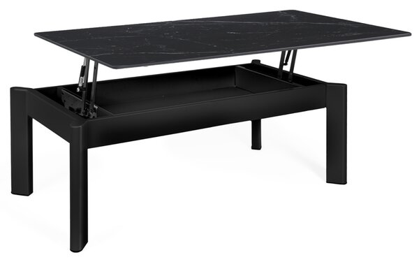 Somcasa Černý keramický rozkládací konferenční stolek Roland 120 x 60 cm