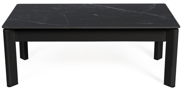 Somcasa Černý keramický rozkládací konferenční stolek Roland 120 x 60 cm