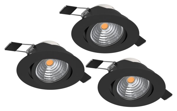 Eglo 902281-SADA 3xLED Stm. podh. svítidlo SALICETO LED/6,4W/230V pr.8,8cm černá