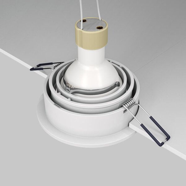 Maytoni Moderní vestavné svítidlo ATOM, 10W, ⌀ 9,5 cm, 1xGU10 Barva: Bílá