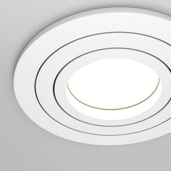 Maytoni Moderní vestavné svítidlo ATOM, 10W, ⌀ 9,2 cm, 1xGU10 Barva: Černá