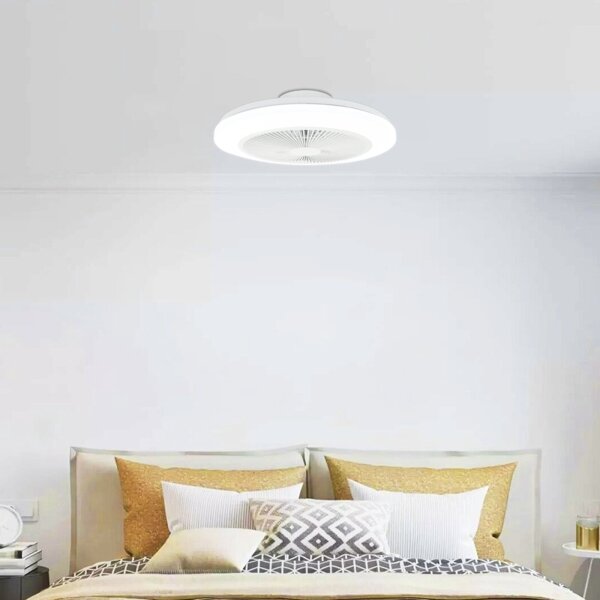 Aigostar - LED Stmívatelný stropní ventilátor LED/40W/230V 2700-6500K + DO bílá