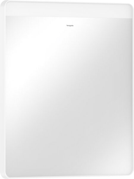 Hansgrohe Xarita Lite Q - Zrcadlo s horizontálním LED osvětlením 700x600 mm s nástěnným vypínačem, bílá matná 54957700