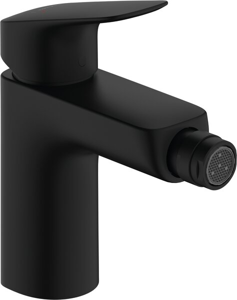 Hansgrohe Logis - Bidetová baterie 100 s odtokovou soupravou s táhlem, černá matná 71200670