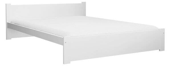 Postel IKAROS 120 x 200 cm, bílá s laťkovým roštem a matrací Deluxe 10 cm