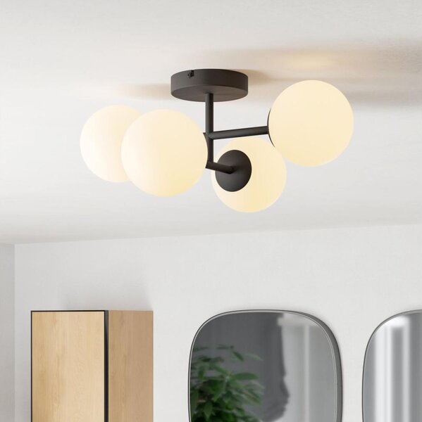 Eglo 902094 - LED Koup. přisazený lustr CASTROVIDO 4xG9/4,2W/230V IP44 černá