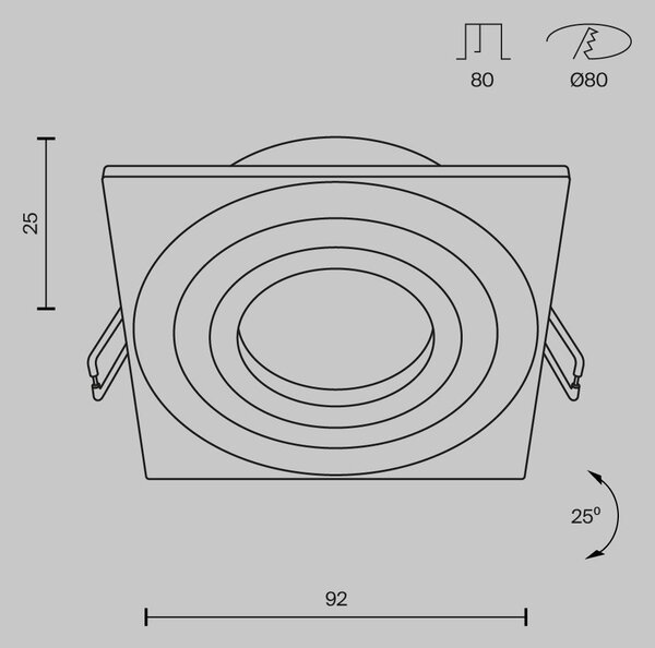 Maytoni Moderní vestavné svítidlo ATOM, 10W, d. 9,2 cm, 1xGU10 Barva: Bílá