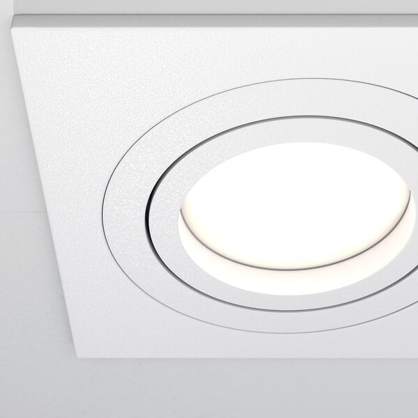 Maytoni Moderní vestavné svítidlo ATOM, 10W, d. 9,2 cm, 1xGU10 Barva: Bílá