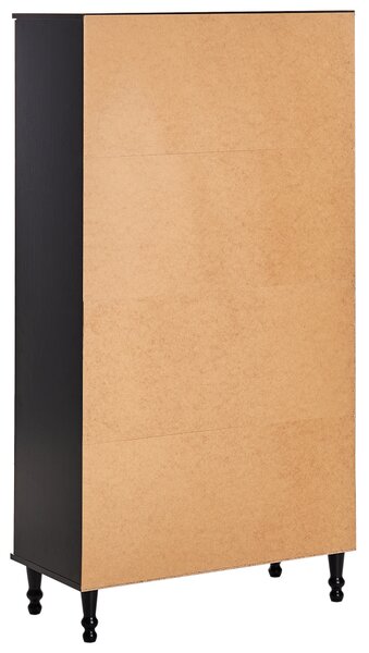 Skleněná vitrína TINGLEDALE 80 cm Černá