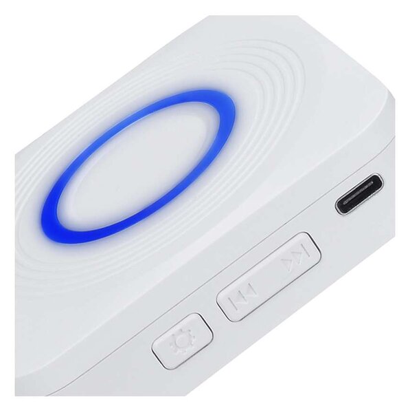 Bezdrátový zvonek bateriový / USB 1L73, 200m, learning code, bílá