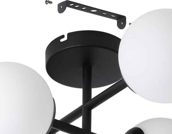 Eglo 902094 - LED Koup. přisazený lustr CASTROVIDO 4xG9/4,2W/230V IP44 černá